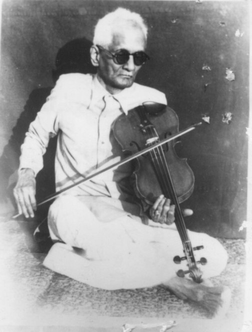 Dwaram Venkataswamy Naidu playing a violin
