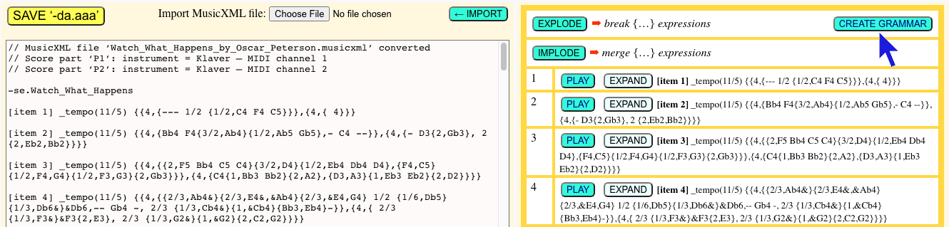 Importing MusicXML scores - Bol Processor